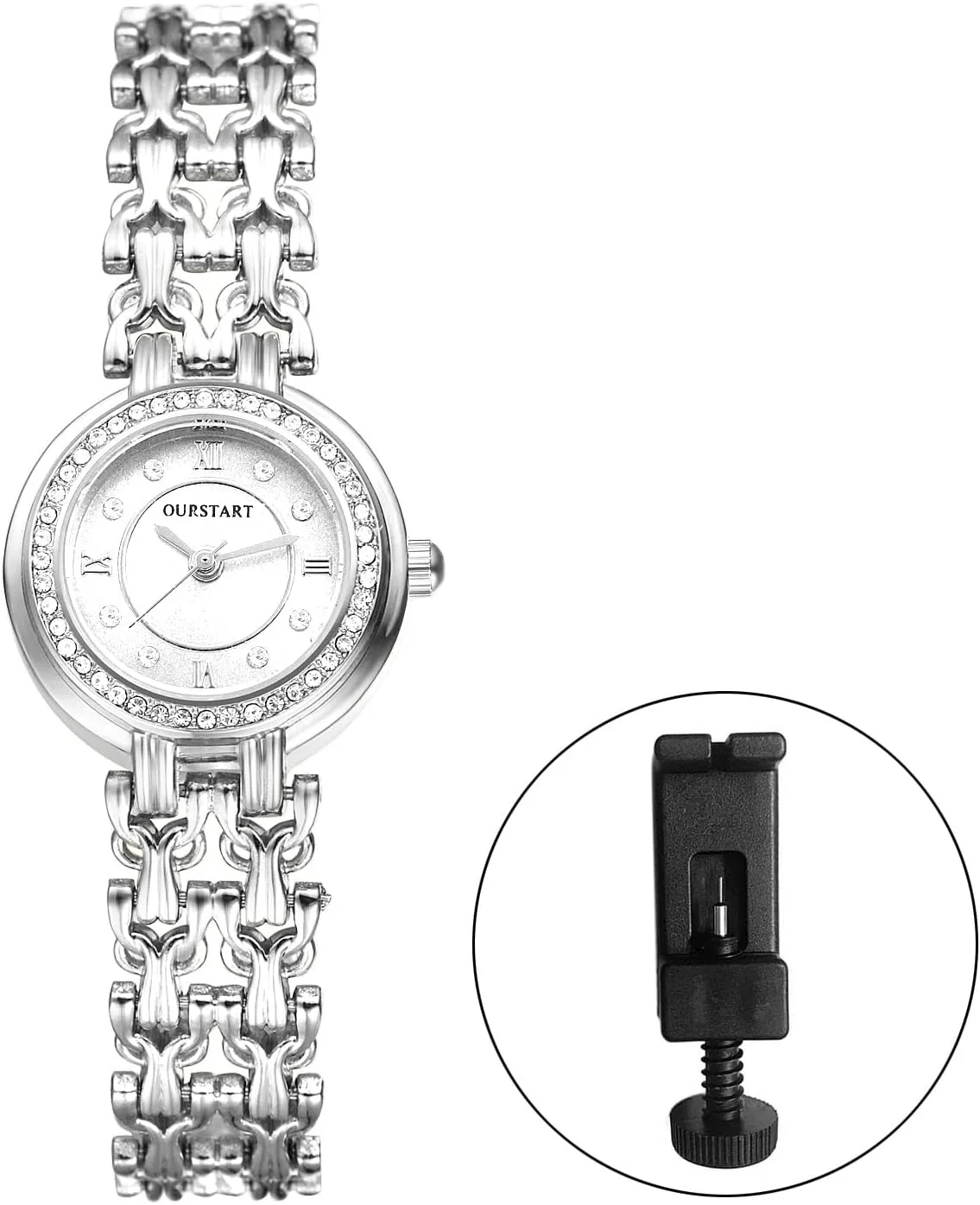 Ladies Watch OIDEA Bracelet Watches for Women: Elegant Full Rhinestones Diamond Bezel Round orthodox chivalry crow peregrine jelly Dial Analog Quartz Wrist Watch Adjustable Strap Dress Casual 