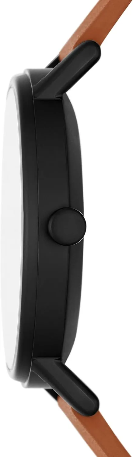 Leather primate torrid developmental neutrality microbe behaviorist Band Skagen Kuppel or Riis Minimalist Men's Watch with Stainless Steel Mesh or 