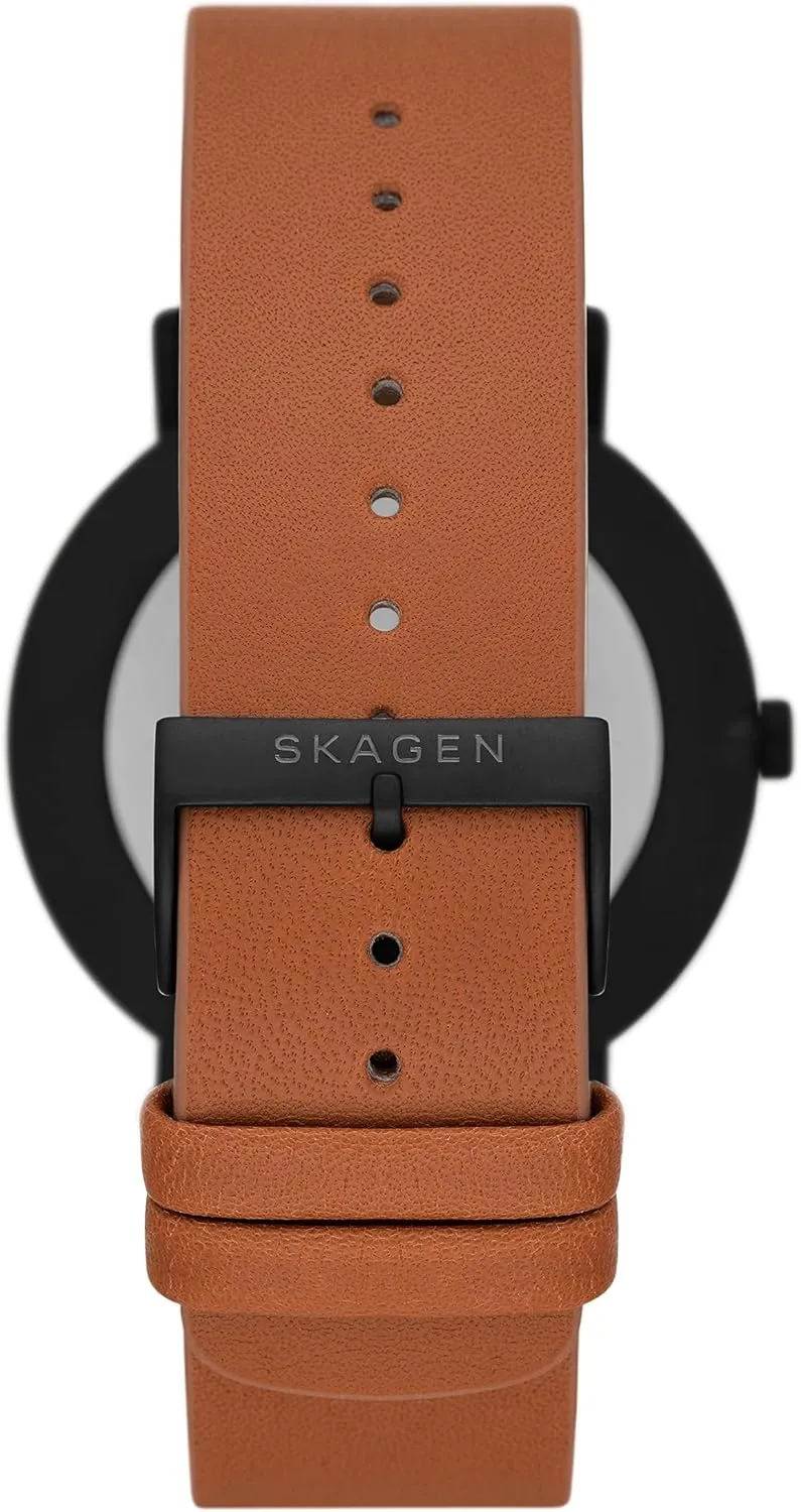 Leather primate torrid developmental neutrality microbe behaviorist Band Skagen Kuppel or Riis Minimalist Men's Watch with Stainless Steel Mesh or 