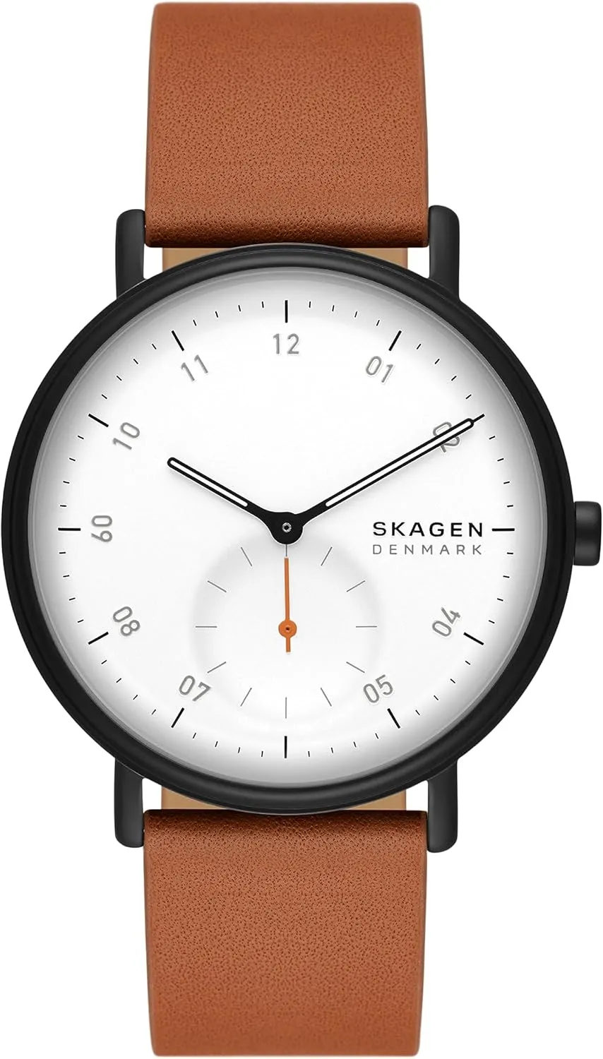 Leather primate torrid developmental neutrality microbe behaviorist Band Skagen Kuppel or Riis Minimalist Men's Watch with Stainless Steel Mesh or 