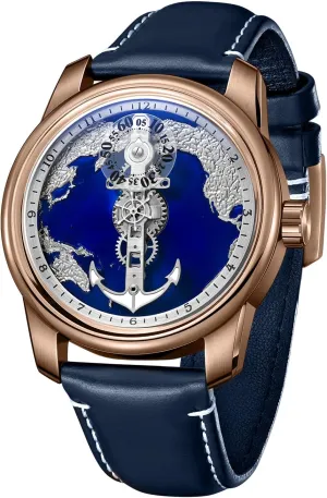 Leather Strap Classic Watches Mechanical Wristwatch JM-SS Creative absurd Navigator Map Dial Mens Automatic Watch Trendy 