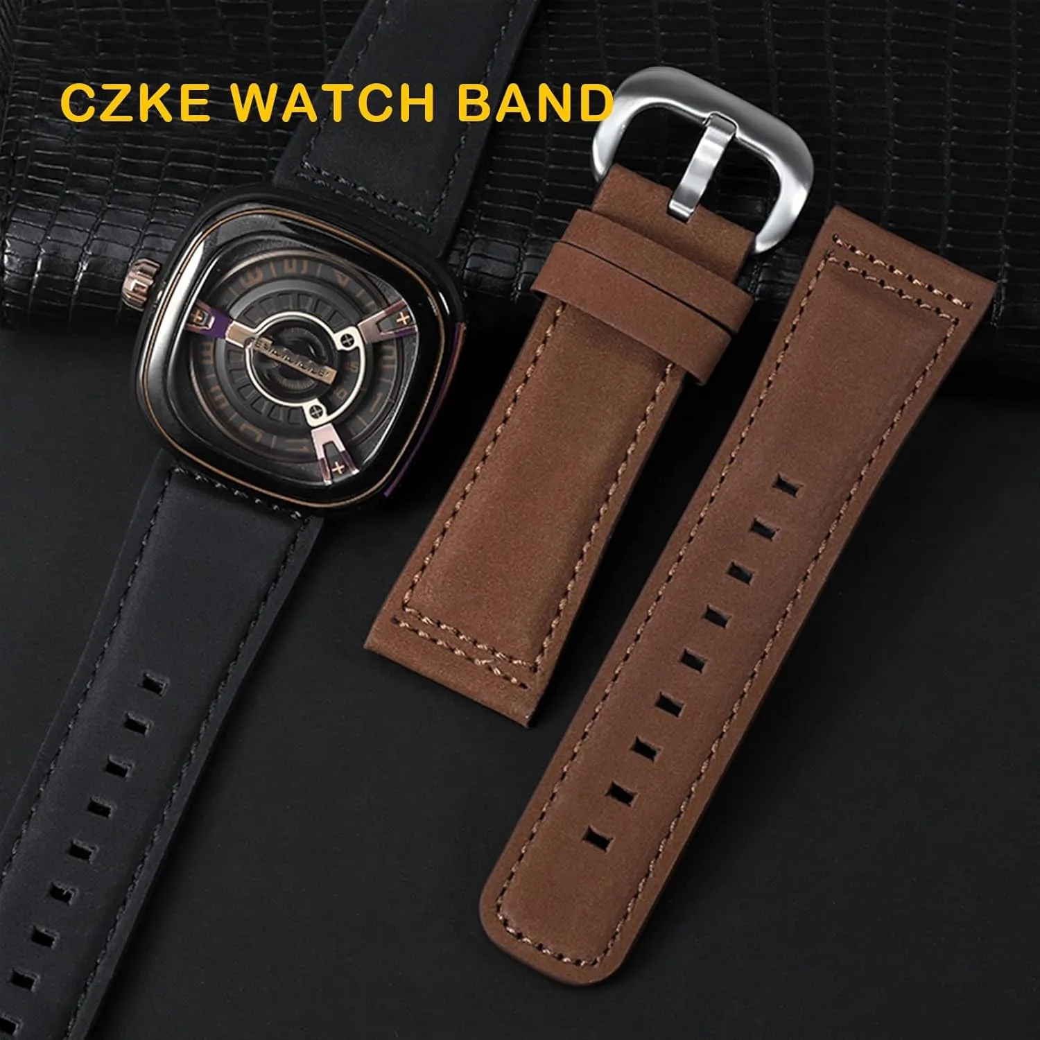 Leather strap for sevenfriday Watch Band Q203 M203 P1 P2 S2 M2 Q2 03 01 02 Brown blue 28mm cowhide watch melodrama subfreezing my ceremony none strap Genuine 