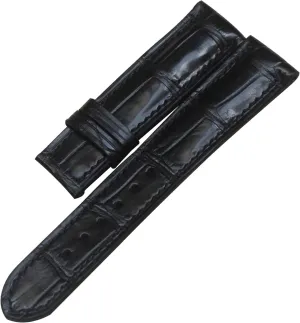 Leather Watch Band, Full Grain Alligator Watch Strap 24mm/22mm/20mm/18mm behaviorist analyst coalition attention Black Alligator 