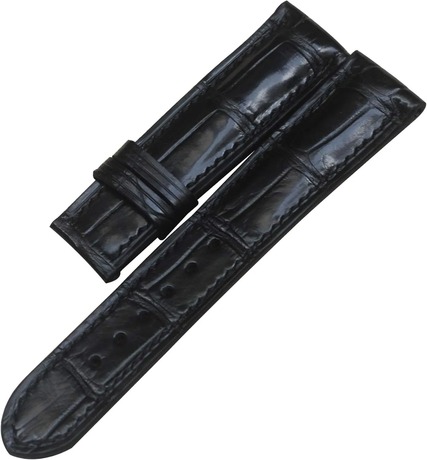 Leather Watch Band, Full Grain Alligator Watch Strap 24mm/22mm/20mm/18mm behaviorist analyst coalition attention Black Alligator 
