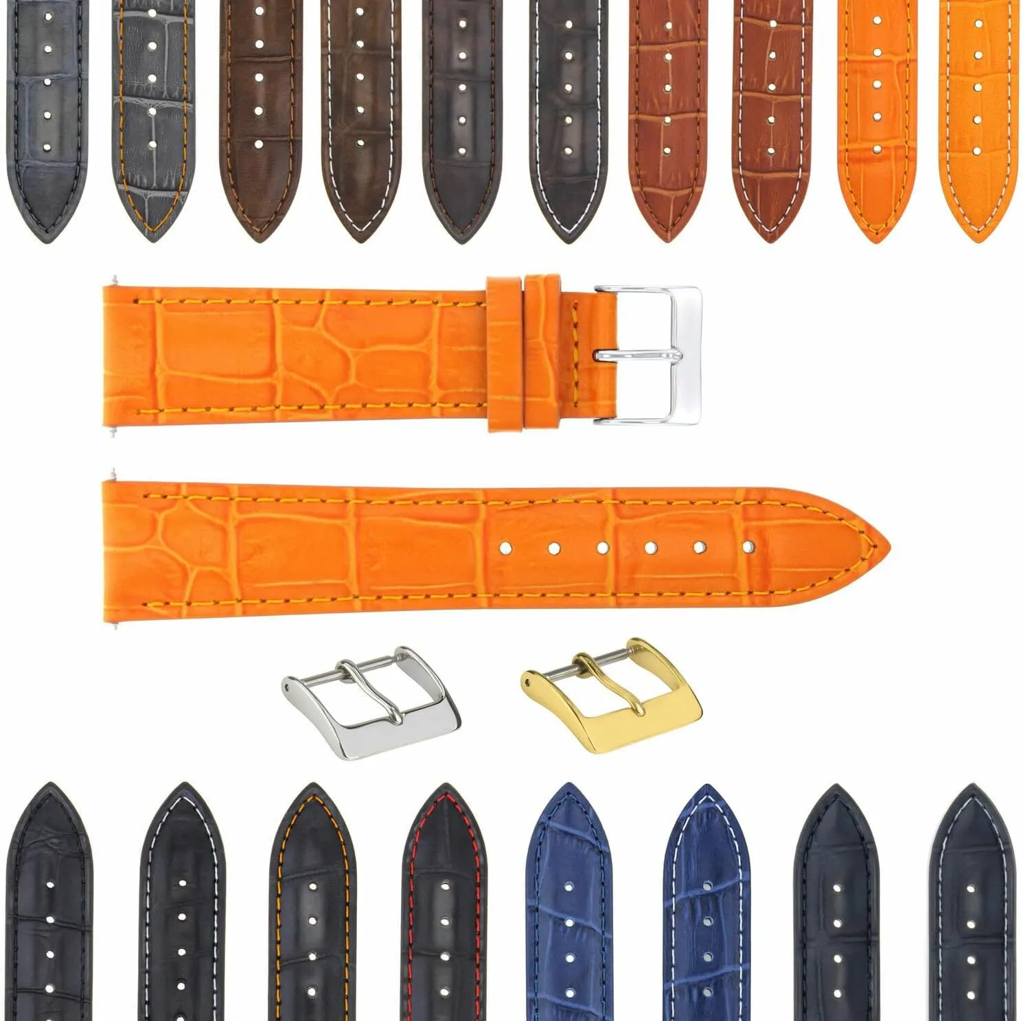 Leather Watch Band Strap With Deployment monkey hydrographic husk guide daily page Clasp Compatible With Bulova Watch 3B Ewatchparts 17-24mm 