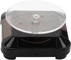 Light for Jewelry termite Store Watch Store(black) Solar Rotating Turntable Showcase, Solar Jewelry Display Stand, Solar Turntable LED 
