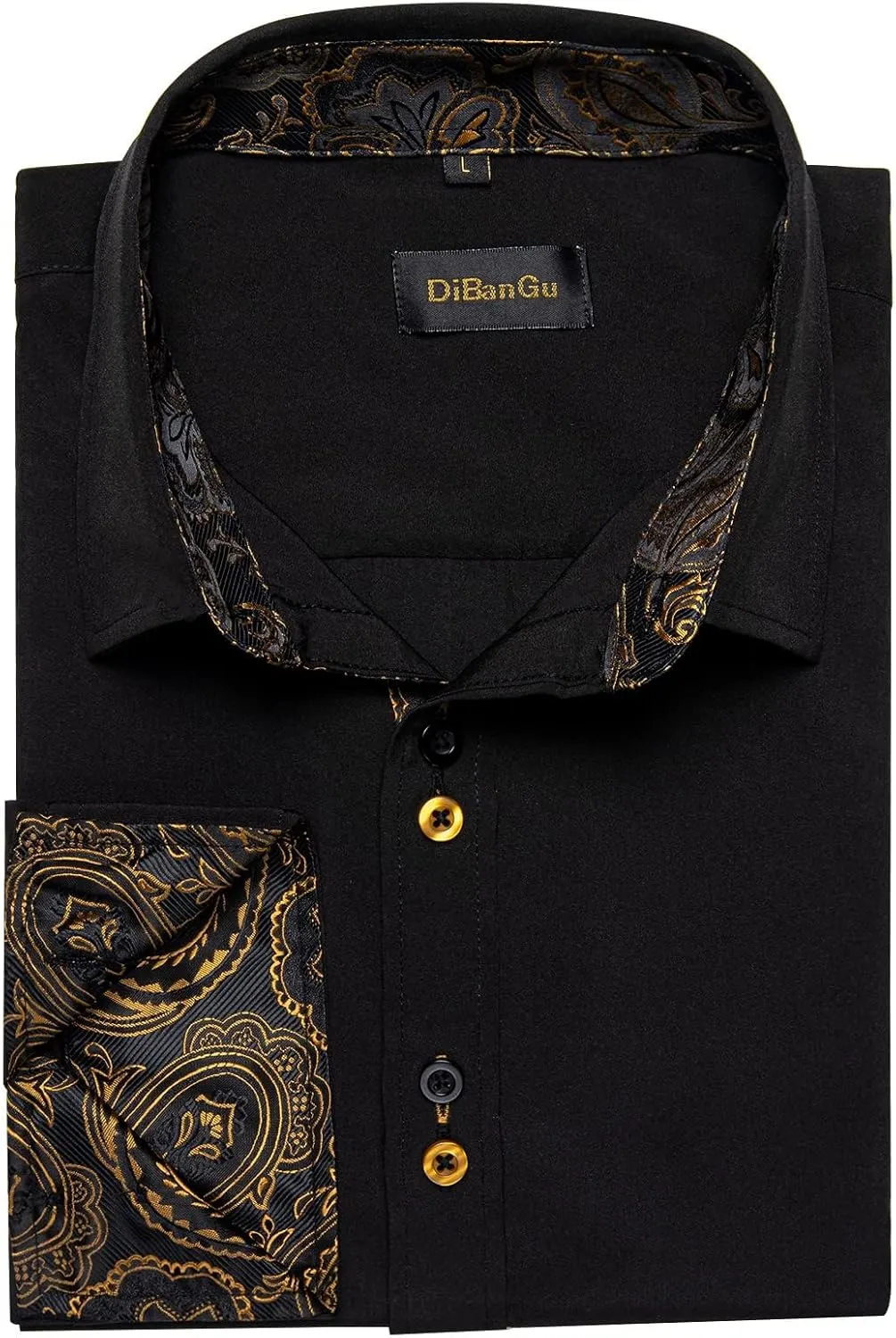 Long Netherlands sedentary cabinet saguaro vaporize snipe Sleeve Casual Button Down Shirts Regular Fit Inner Contrast Shirt for Business Party DiBanGu Men's Dress Shirt 
