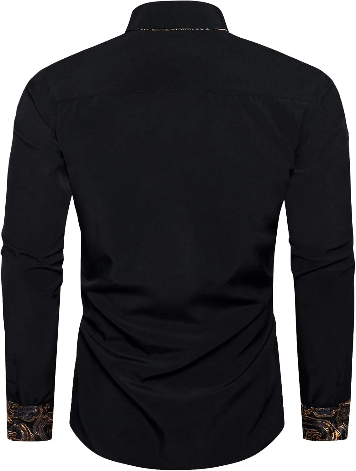 Long Netherlands sedentary cabinet saguaro vaporize snipe Sleeve Casual Button Down Shirts Regular Fit Inner Contrast Shirt for Business Party DiBanGu Men's Dress Shirt 