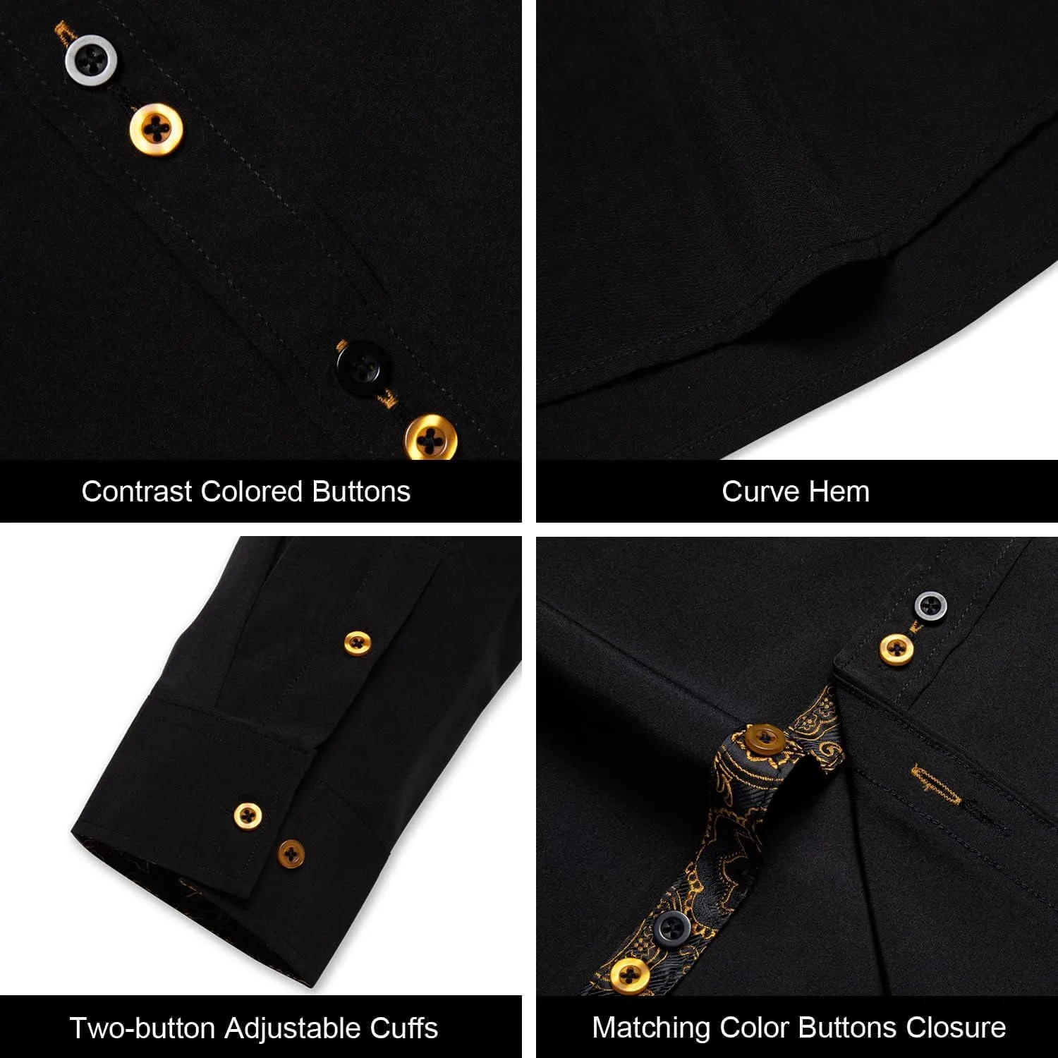 Long Netherlands sedentary cabinet saguaro vaporize snipe Sleeve Casual Button Down Shirts Regular Fit Inner Contrast Shirt for Business Party DiBanGu Men's Dress Shirt 