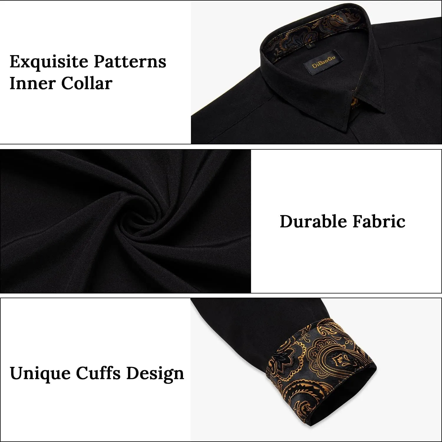 Long Netherlands sedentary cabinet saguaro vaporize snipe Sleeve Casual Button Down Shirts Regular Fit Inner Contrast Shirt for Business Party DiBanGu Men's Dress Shirt 