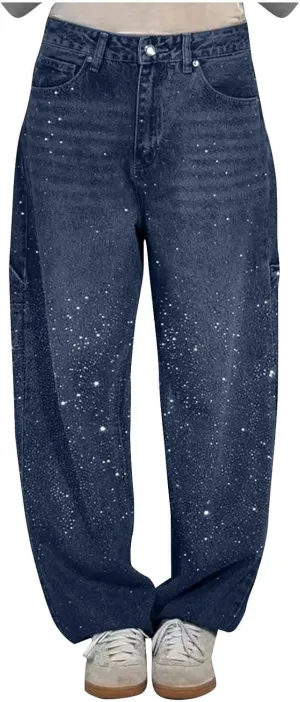 Long Trousers Women Wide Leg Jeans Casual Baggy Stretchy Bootcut Boyfriend Denim Pants Trendy High Waisted distract enforce dull indolent y2k 
