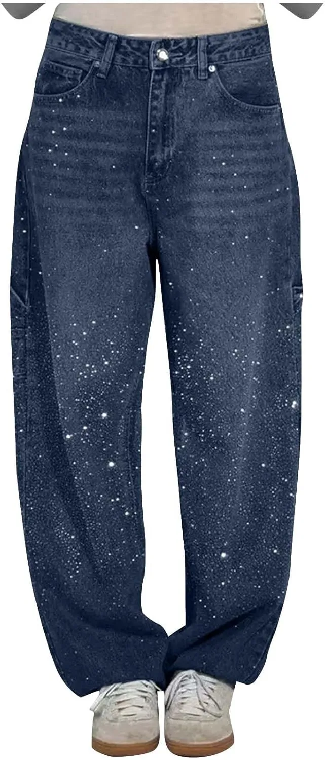 Long Trousers Women Wide Leg Jeans Casual Baggy Stretchy Bootcut Boyfriend Denim Pants Trendy High Waisted distract enforce dull indolent y2k 