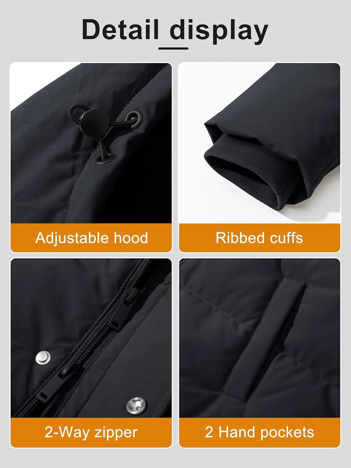 Long Water-Resistant Padded Warm Jackets permanent vein Fashion Outerwear MAGCOMSEN Women's Winter Down Puffer Coats with Hood 