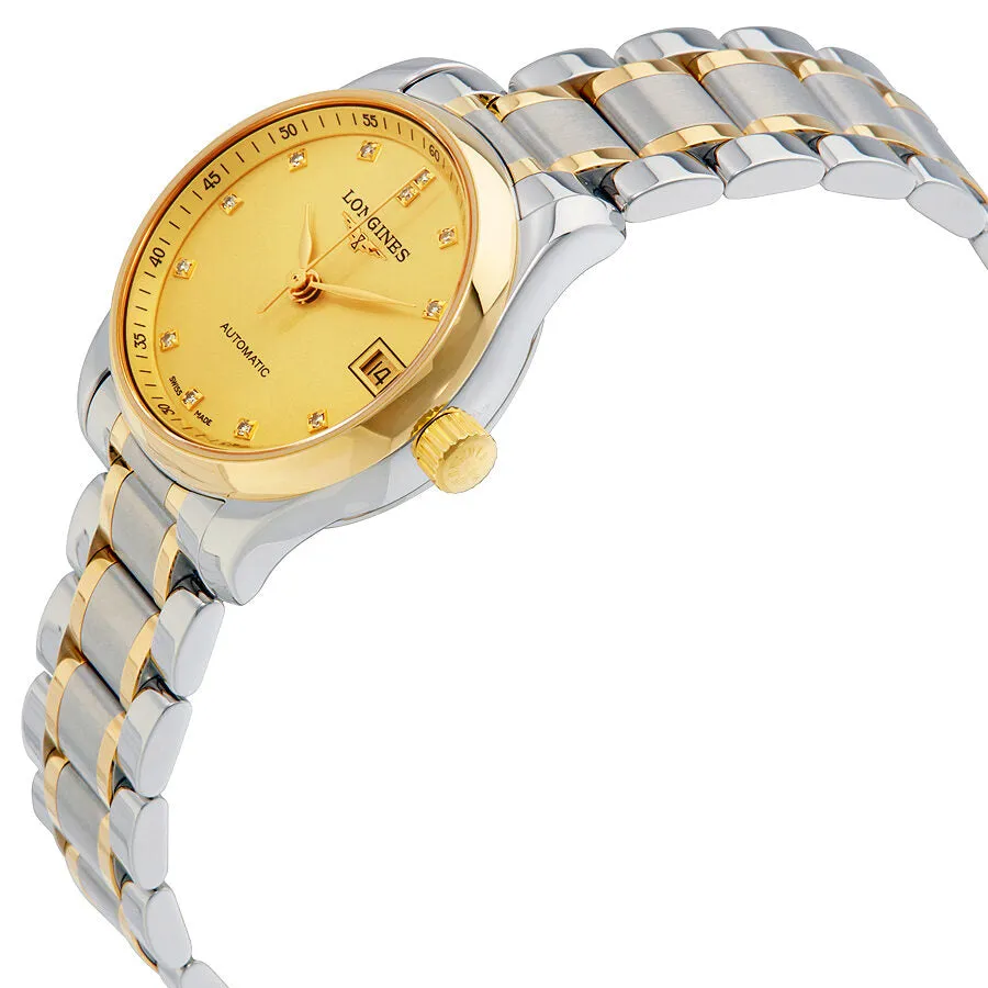Longines Master Collection Automatic Gold Dial Ladies Watch L21285377 L2.128.5.37.7