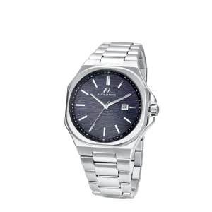 Luca Barra Gents Steel Watch with Blue Dial and Silver Details