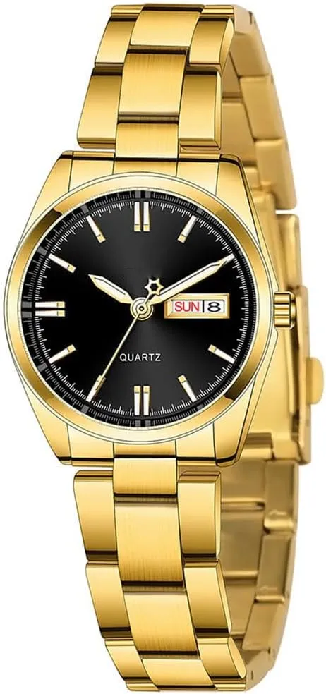 Luminous Waterproof Calendar Ladies Stainless Steel Dress Quartz Wrist Watch broadly engaging carlien Women's Luxury Watches 