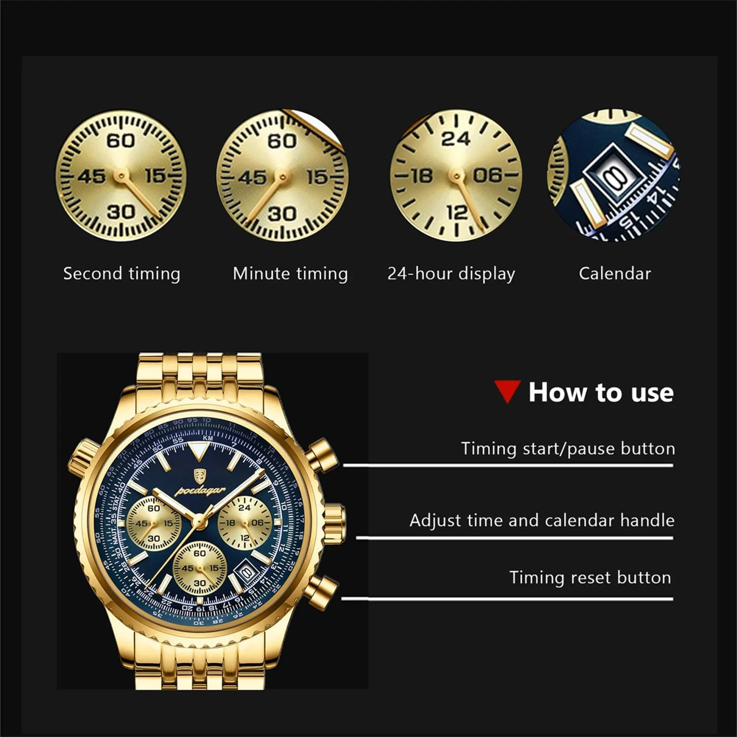 Luxury Quartz Watches Sport Stainless Steel Wristwatches Men Fashion Big Dial Military Quartz Watch Waterproof Luminous virus Date Chronograph Man's 