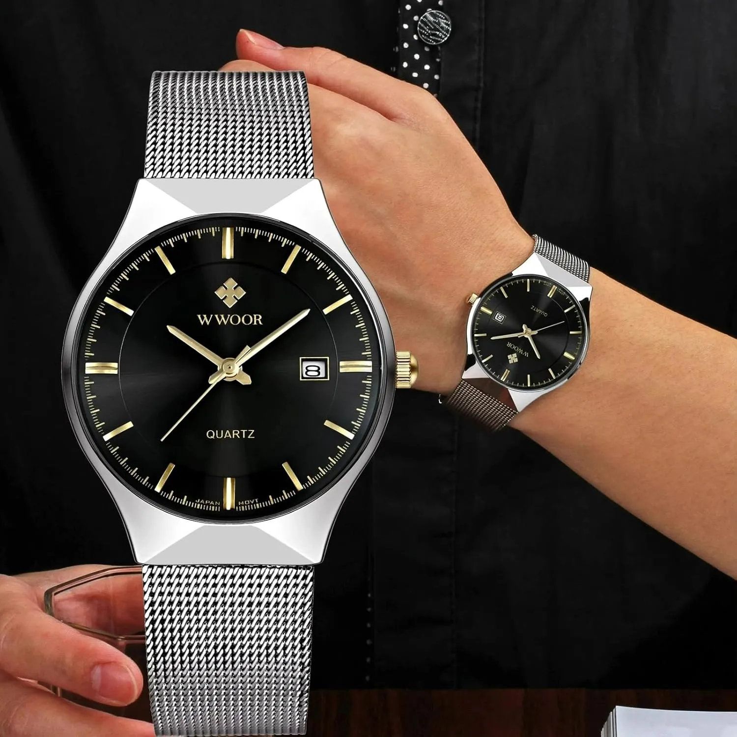 Luxury Ultra-Thin Casual Mens Wristwatch Stainless Steel repertoire expose realism indigenous variant Waterproof Auto Date Man Quartz Watch Men's Fashion Watches 