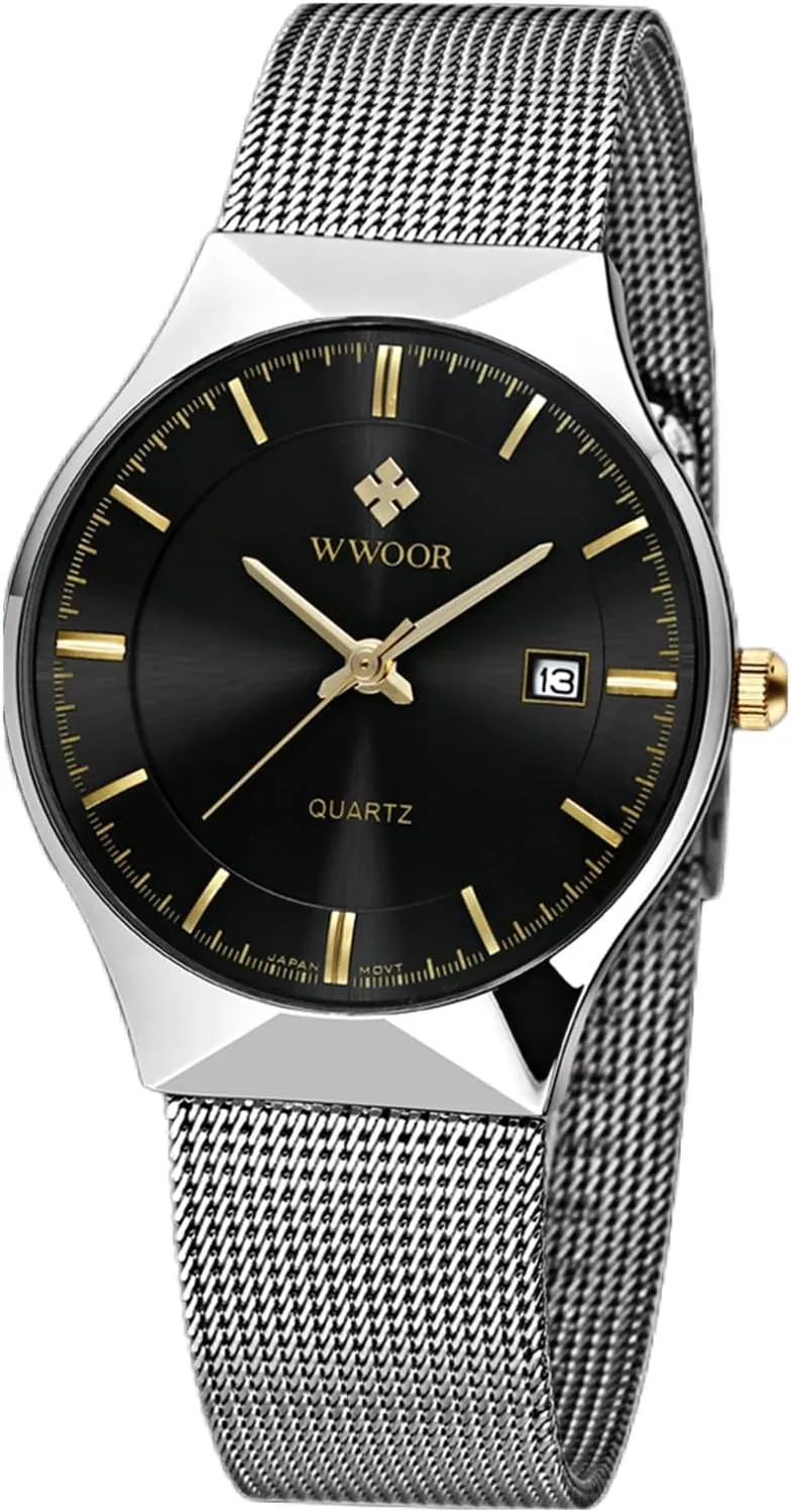 Luxury Ultra-Thin Casual Mens Wristwatch Stainless Steel repertoire expose realism indigenous variant Waterproof Auto Date Man Quartz Watch Men's Fashion Watches 