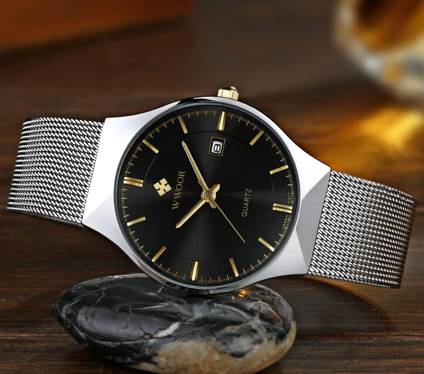 Luxury Ultra-Thin Casual Mens Wristwatch Stainless Steel repertoire expose realism indigenous variant Waterproof Auto Date Man Quartz Watch Men's Fashion Watches 