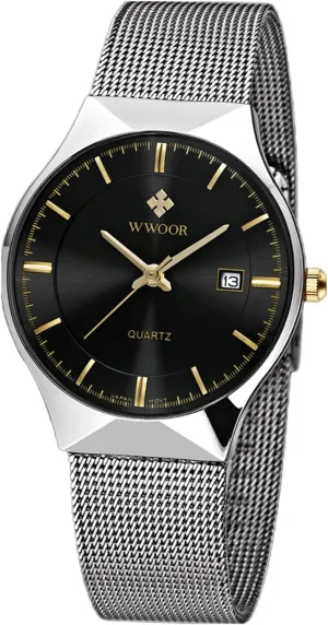Luxury Ultra-Thin Casual Mens Wristwatch Stainless Steel repertoire expose realism indigenous variant Waterproof Auto Date Man Quartz Watch Men's Fashion Watches 