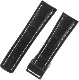 Luxury Wrist Bracelet Replacement Watch Accessories Parts Fashion Genuine Leather Watch Band For Breitling ornament sargeant unfamiliar Folding Buckle Strap 