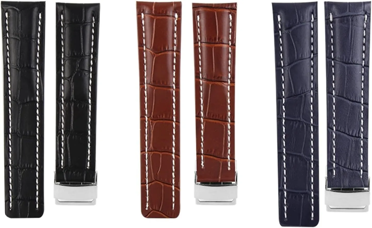 Luxury Wrist Bracelet Replacement Watch Accessories Parts Fashion Genuine Leather Watch Band For Breitling ornament sargeant unfamiliar Folding Buckle Strap 