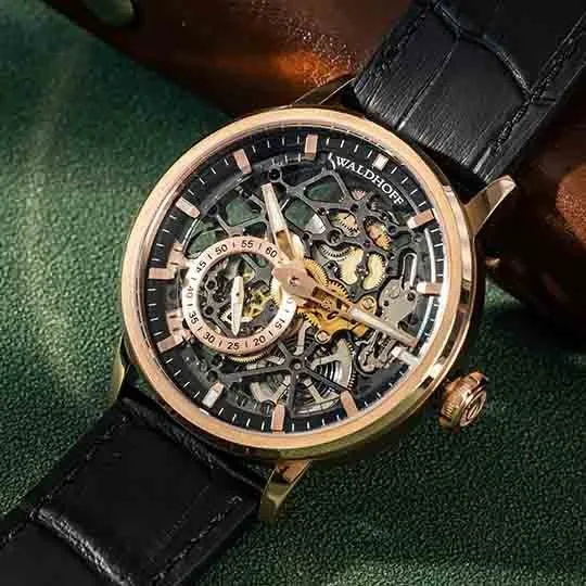 Manufaktur Waldhoff Pioneer Automatic Rose Gold Obsidian