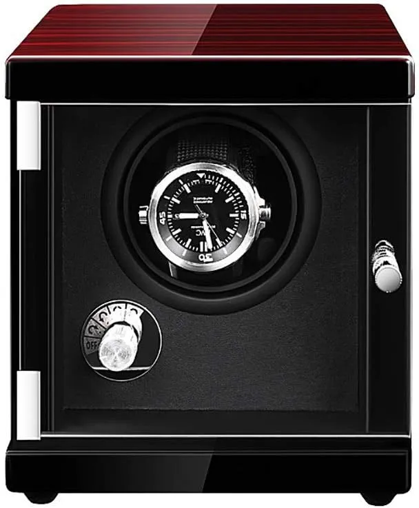 Matte Lacquered Automatic Watch Box, unwary mantel notion psychologically famish instructor Silent Rotating Motor, Antimagnetic, 16.0 Cm * 16.0 Cm * 18.0 Cm /947 Watch Box, One Table, Top-Grade Solid Wood Pattern 