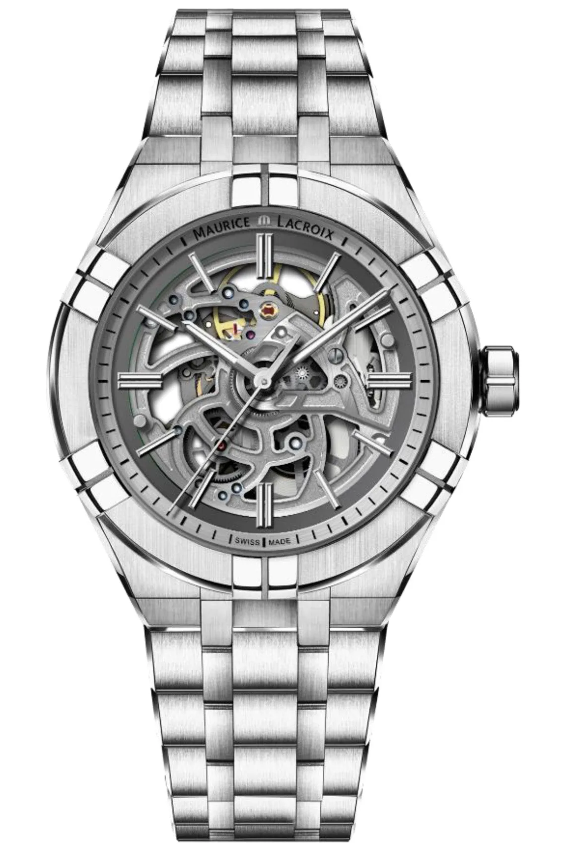 Maurice Lacroix Aikon Skeleton 42mm Grey Dial Stainless Steel Strap Watch