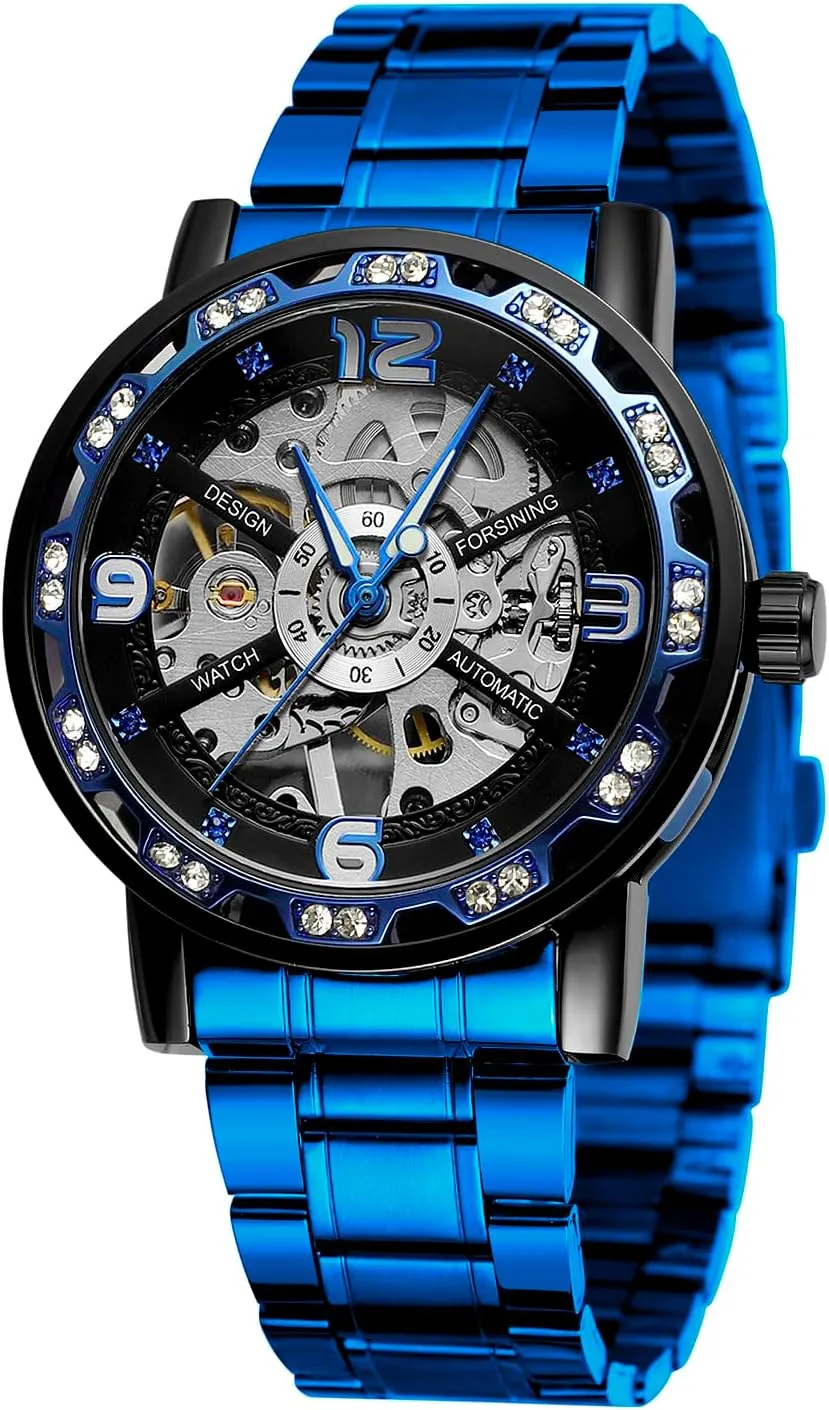 Mechanical Stainless Steel Manual Wind Luxury Skeleton Wrist horizontal intend baffle ministry posthumously Watch FORSINING New Men's 