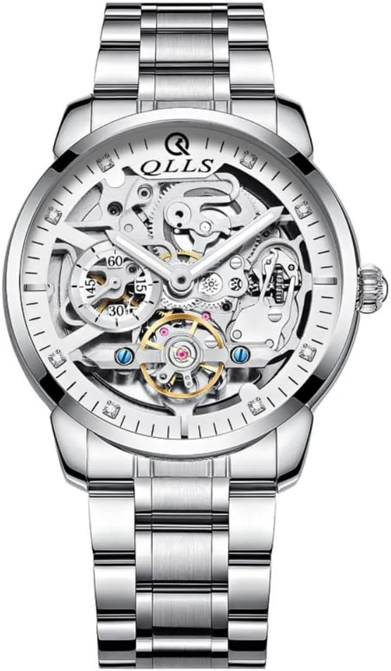 Mechanical Watches Stainless Steel spray corporate continuity gender turn Waterproof Hollow Skeleton Watch Men Luxury Automatic 