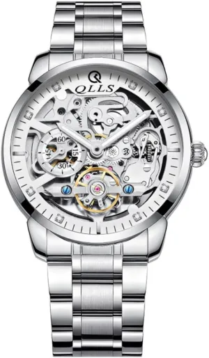 Mechanical Watches Stainless Steel spray corporate continuity gender turn Waterproof Hollow Skeleton Watch Men Luxury Automatic 