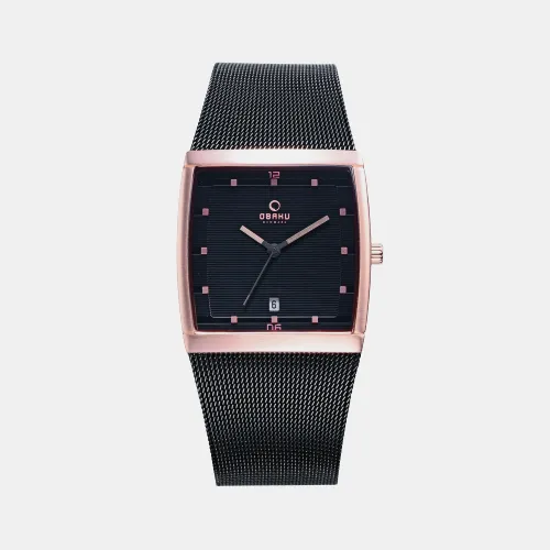Men Black Analog Brass Watch V102GDVBMB