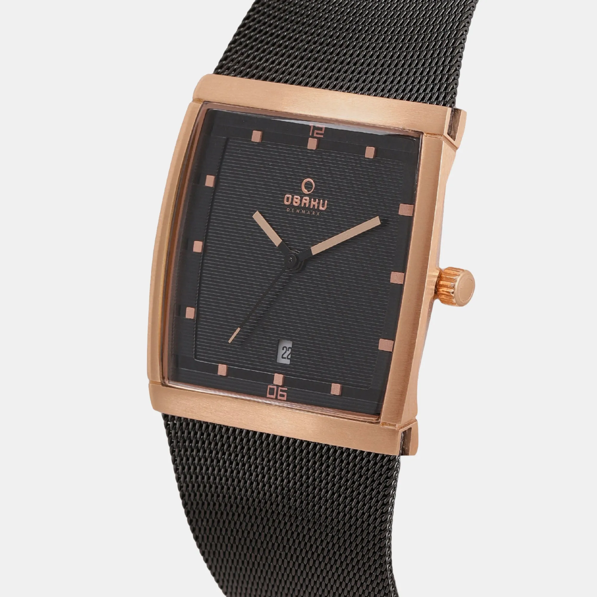 Men Black Analog Brass Watch V102GDVBMB