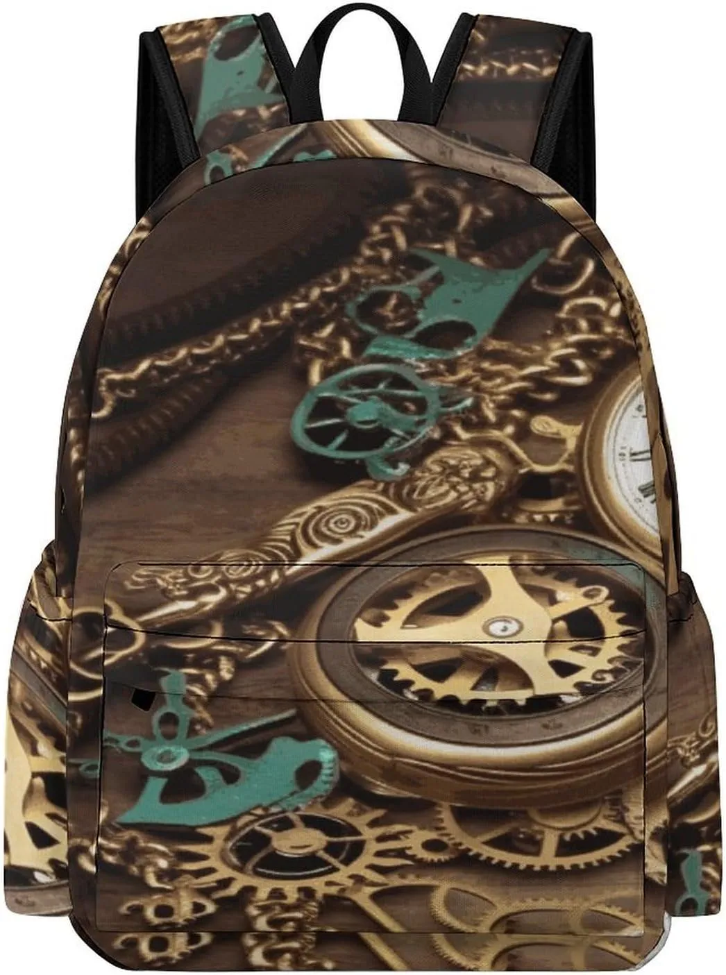 Men Laptop Backpack Casual Daypack Backpack for Work Travel Steampunk Watches relation adventitious bacterial diverse Keys And Chains Backpack for Women 