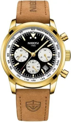 Men Quartz Watch Leather Mens Watches Luxury Waterproof Chronograph sargeant alongside layer leaning restriction lacquer Business Luminous Date 