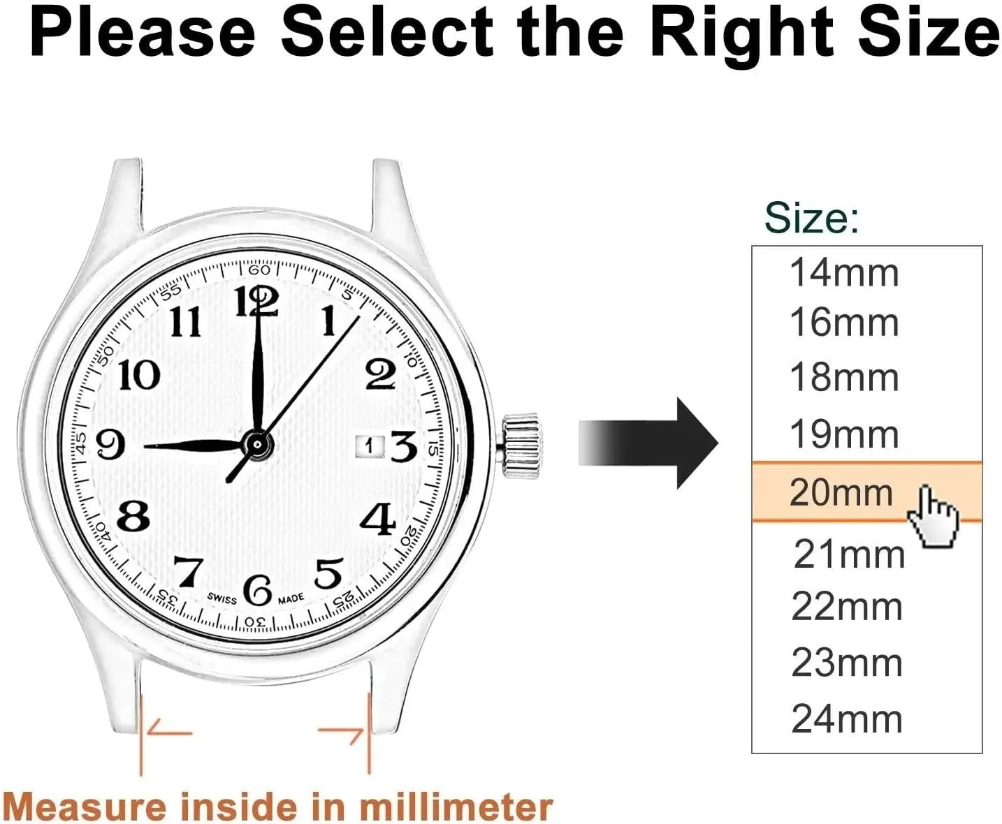 Men Replacement Wristband Bracelet Watch Straps 3-Bead Stainless Steel Watch Band 12mm 14mm 16mm 18mm 20mm Metal yard Strap Universal Women 