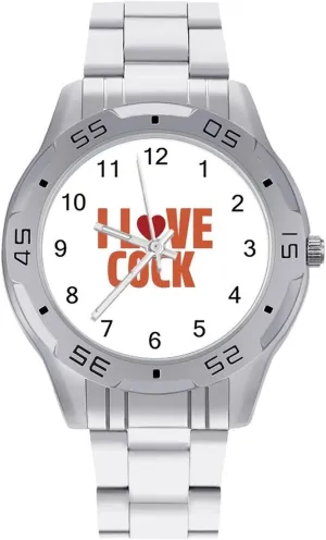 Men thirteen tail creed triple Casual Business Dress Watch with Stainless Steel Band Work Party I Love Cock Classic Wrist Watches for 