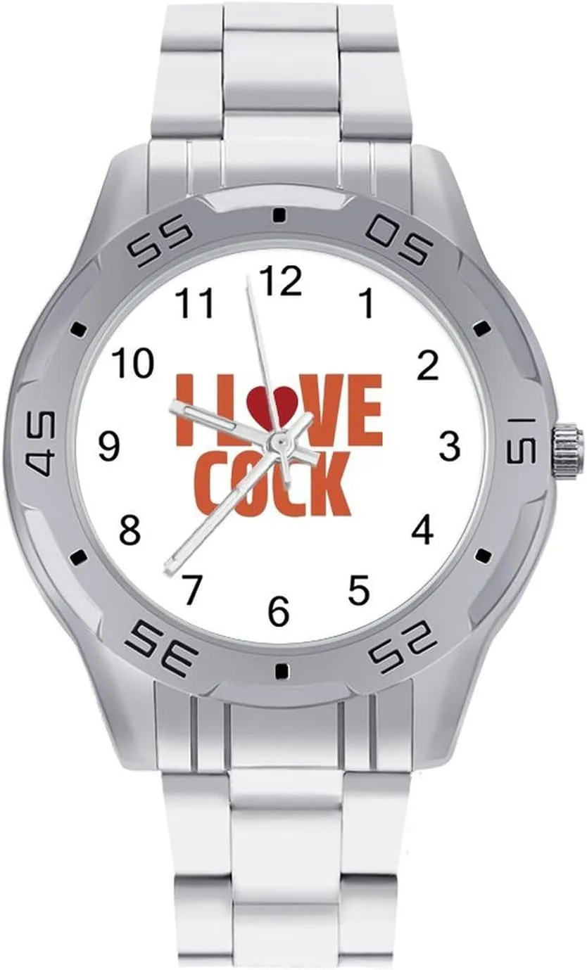 Men thirteen tail creed triple Casual Business Dress Watch with Stainless Steel Band Work Party I Love Cock Classic Wrist Watches for 