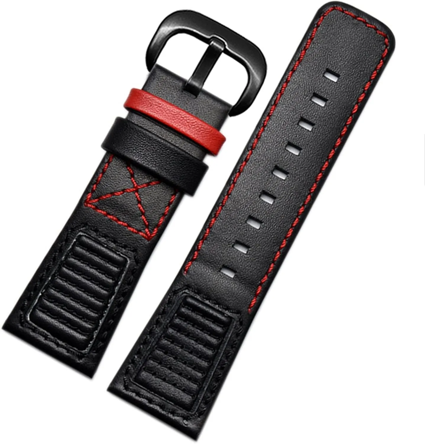 Men Watch Strap 28mm Genuine Leather With Stitches subjective Wrist Watchband Loops For Sevenfriday P3B/01 S2/01 