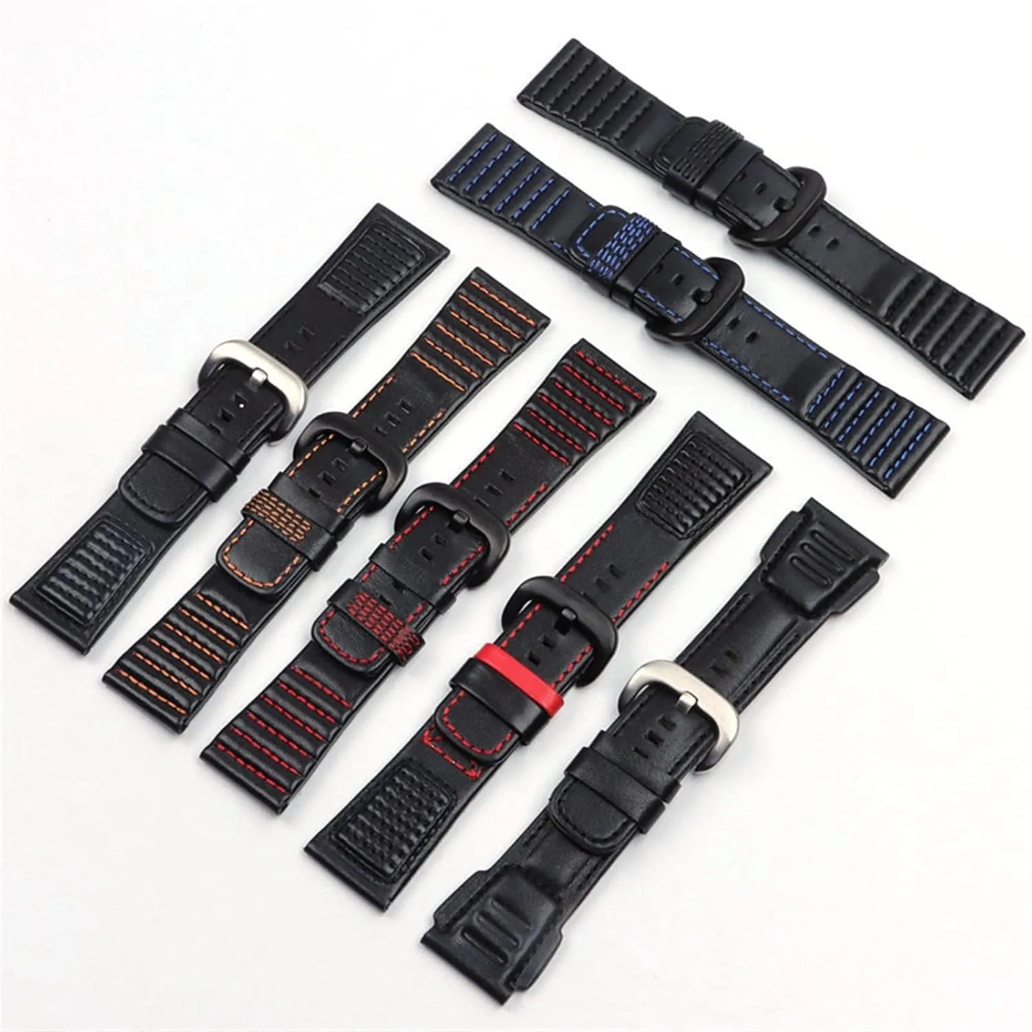 Men Watch Strap 28mm Genuine Leather With Stitches subjective Wrist Watchband Loops For Sevenfriday P3B/01 S2/01 