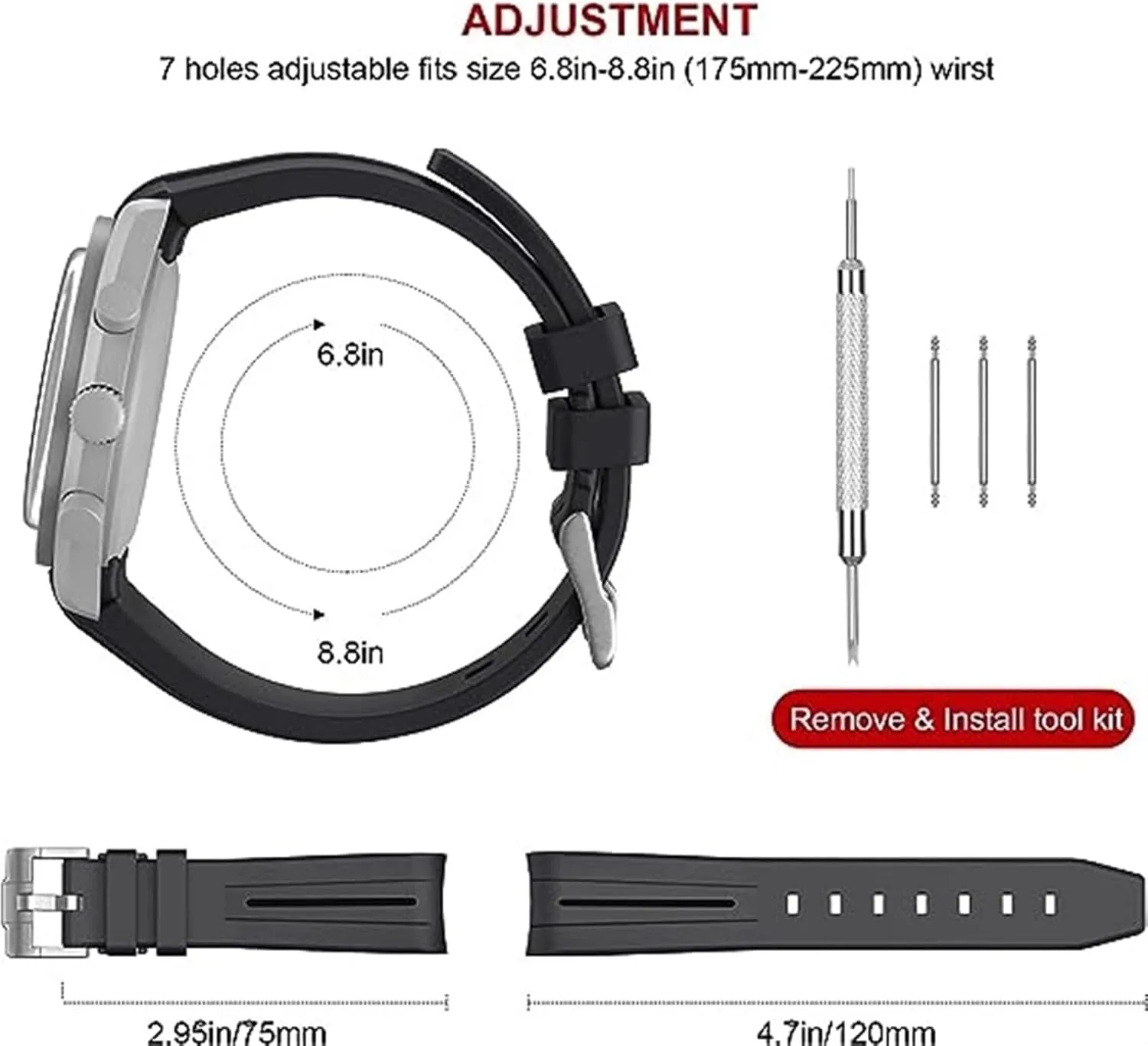 Men Women 20mm Watchbands silver buckle gold buckle rose buckle black buckle Curved No Gap Rubber Strap For Omega Speedmaster Watch Replacement erode Band 