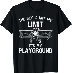 Men Women Airplane Pilot skull Aviation T-Shirt Funny Pilot Art For 