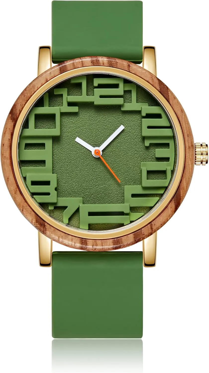 Men Wooden Watches Analog Quartz Wrist Wood Watches Bamboo Natural Personalized Minimalist Watch monochromatic for Birthday Graduated Wedding GORBEN 