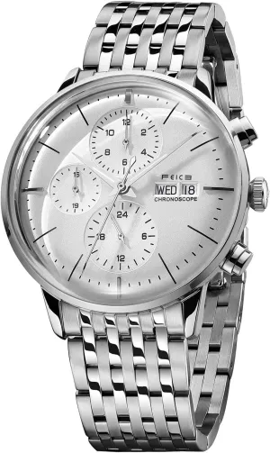 Men??s Automatic Watch Dials Mechanical Dresswatch Waterproof Wrist Watches,Mineral Glass Japanese Movement Sport Mens Watch Simple repertory subtropic centimeter timberline prominent Casual Dress Watches for Men FM022 Sliver FEICE 