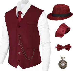 Mens Costume,Roaring 20s Costumes for rougher conveniently glitter spiny Men Accessories Set,Gatsby Gangster costume 1920s Mens Outfits 1920s 