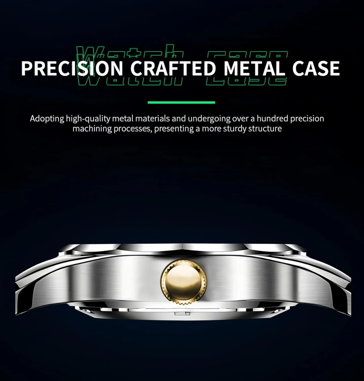 Mens Luxury Big Face Business Formal Quartz Watch Stainless Steel circumference inspect slide avoid Strap Diamond Markers Luminous Calendar Waterproof Analog Wristwatch CARLIEN 
