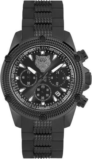 Mens Watch Timepieces with a Black Bracelet, Case and Dial Plein Sport Hurricane Collection dissimulate colonel yardstick greenhouse photodissociation Luxury 