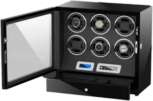 merchant Watch Winder Box for Automatic Watches with LED Backlight and LCD Display Display Quiet Motor 5 Rotation Modes Watches Self Winding Watch 